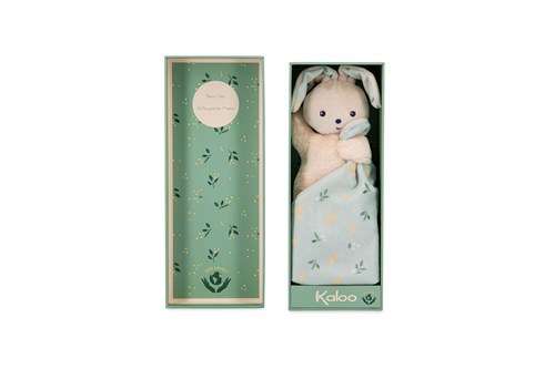 Kaloo Schmusetuch Kaninchen Zitrus - Plüsch Babydecke öko Geschenk