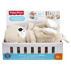 Mattel Kuscheltier Fisher-Price Einschlaf-Otter - Baby Spielzeug Schlafbegleiter