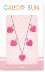 Calico Sun Halskette Sophia Herz Glitzer Collier verstellbar