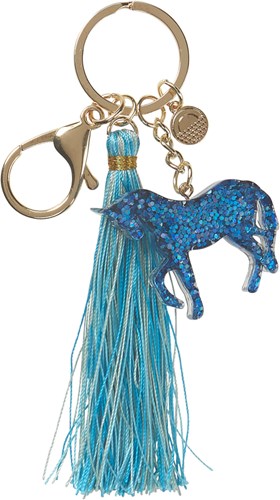 Calico Sun Schlüsselanhänger Einhorn Glitzer mit Quaste-2