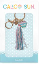 Calico Sun Schlüsselanhänger Herz mit Pompon - buntes Accessoire