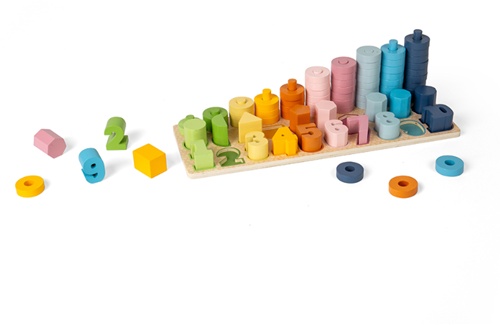 BigJigs Holz Zählspiel Lernspielzeug - 1-10 Counting Board-2