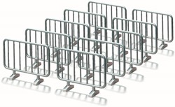 SIKU 2464, Absperrgitter, 1:32, Metall, Silber, 10 Stück