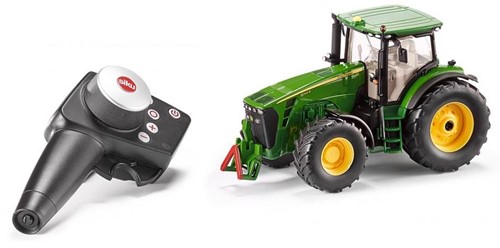 SIKU 6881, Ferngesteuerter John Deere 8345R Traktor, 1:32, Inkl. Fernsteuermodul, Metall/Kunststoff, Grün, Batteriebetrieben, Kompatibel mit Anbaugeräten