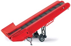 SIKU 2466, Elektrisches Förderband, 1:32, Batteriebetrieben, Ankoppel- und verstellbar, Rot