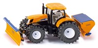 Siku Traktor Spielzeug Winterdienst mit Räumschild und Streuer 1:50 Metall