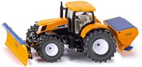 Siku Traktor Spielzeug Winterdienst mit Räumschild und Streuer 1:50 Metall