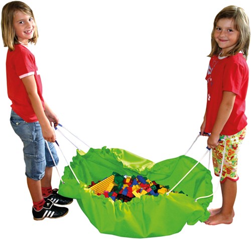 Eduplay Spielzeug Aufbewahrungstasche - Spielteppich grün - multifunktional-3