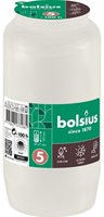 Bolsius Grabkerze weiß - Gedenkkerze für draußen und drinnen