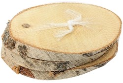 HBX natural living Holzscheiben Spielzeug oval groß Set mit 3 Stück