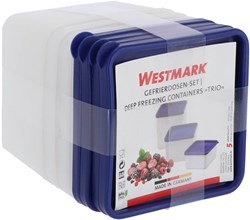 Westmark Gefrierdosen Vorratsbehälter 4 Stück 0,5 Liter transparent