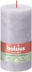 Bolsius rustikale Stumpenkerze Frosted Lavender 13 cm - stimmungsvolle Kerze
