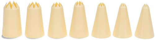 Patisse Spritztüllen Set - Kuchendekoration Kunststoff 7-teilig weiß