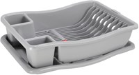 Curver Abtropfgestell mit Tablett hellgrau - Kunststoff Abtropfgestell 29x39x10,5 cm-2