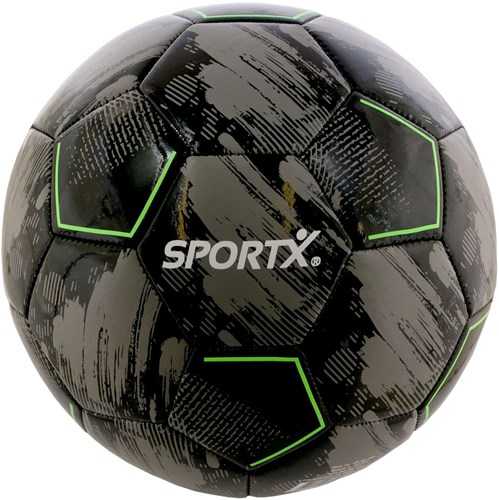 SportX Fußball - grau schwarz - 330-350gr - super shiny PVC-2