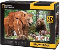 Cubic Fun 3D Puzzle National Geographic Braunbär Karton Spielzeug