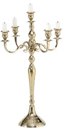 Boltze Home Kerzenständer Gold klassisch 5-flammig 63cm Tischdeko