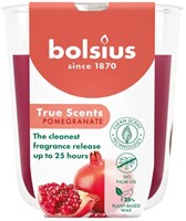 Bolsius Duftkerze True Scents Granatapfel Duftglas 80/73 rot