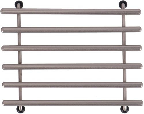 BK Untersetzer Edelstahl 24x20 cm - stabile Topfunterlage silber