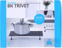 BK Untersetzer Edelstahl 24x20 cm - stabile Topfunterlage silber-3