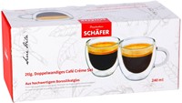 Mok dubbelwandig 240ml set van 2