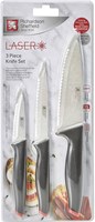 Messerset Edelstahl Küchen-Starterset 3-teilig silber ergonomisch spülmaschinenfest