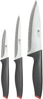 Messerset Edelstahl Küchen-Starterset 3-teilig silber ergonomisch spülmaschinenfest-2