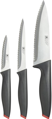 Messerset Edelstahl Küchen-Starterset 3-teilig silber ergonomisch spülmaschinenfest-2