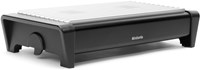 Brabantia Speisenwärmer Aluminium - Warmhalteplatte mit 2 Teelichtern schwarz