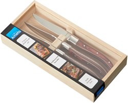 Amefa Steakmesser Royal Steak 4-teilig Pakka Wood Edelstahl
