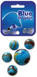 Don Juan Murmeln Blue Dolphin 21 Stück Glas Spielspaß