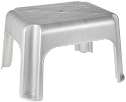 Keeeper Tritthocker Kunststoff silber 36,5x30x24cm rutschfest Hocker