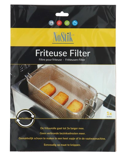 NoStik Fritteusenfilter - wiederverwendbarer Teflon Filter für Fritteusen