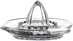 Citruspresse Glas transparent - manuelle Fruchtpresse mit Ausgießer