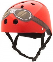 Coconuts Fahrradhelm Kinder rot Brille verstellbar Sicherheit Red goggle CoCo1