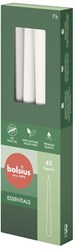 Bolsius Tafelkerzen Gotisch Cloudy White 4 Stück veganes Wachs