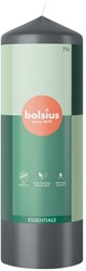 Bolsius Stumpenkerze grau Stormy Grey 20cm veganes Wachs Dekoration