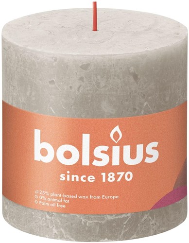 Bolsius Rustiek stompkaars 100/100 Grijs