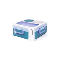 Amuse Lunchbox - kinderfreundliche Brotdose mit Trennwand und 2 Snackboxen lagoon sky