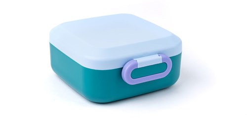 Amuse Lunchbox - kinderfreundliche Brotdose mit Trennwand und 2 Snackboxen lagoon sky-2