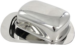 Svenska Living Butterdose Edelstahl silber 19x15 cm Butterbehälter Küche