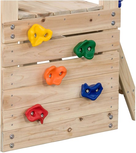 SwingKing Spielgerät Holzturm mit Rutsche grün 65x170cm für Kinder-2