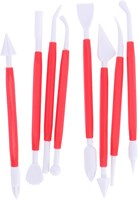 Patisse Modellierwerkzeug Set Kunststoff 8-teilig rot-weiß 16 cm Backzubehör-2