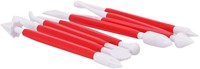 Patisse Modellierwerkzeug Set Kunststoff 8-teilig rot-weiß 16 cm Backzubehör-3