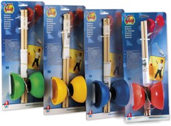 Androni Giocattoli Diabolo Spielzeug rot mit Holzstäben Jonglier-Set