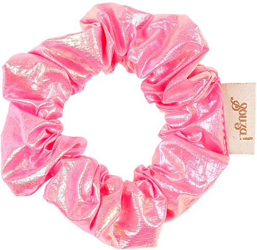 Souza Scrunchy Elea roze metalic (1 stuk/kaartje, 1 kaartje)