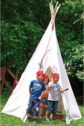 Eduplay Tipi Zelt groß - Spielzelt für drinnen und draußen Kinder