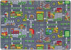 Eduplay Spielteppich Verkehrsteppich 140 x 200 cm - Spielmatte für Autos