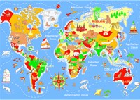 Eduplay Welt Spielteppich Lernteppich 140x200 cm Kinderzimmer-2