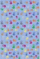 Eduplay Teppich Spielmatte Handabdrücke 300x200 cm bunt pädagogisch
